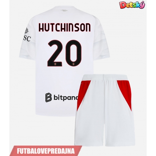 Lacne Dětský Futbalové dres AC Milan Omari Hutchinson #20 2026-27 Krátky Rukáv - Preč (+ trenírky)